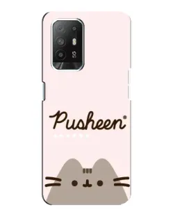 Чехол для OPPO Reno 5z с картинкой «Pusheen логотип» Чехол для OPPO Reno 5z с картинкой «Pusheen логотип»