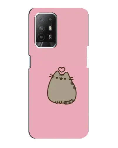 Чехол для OPPO Reno 5z с картинкой «Pusheen сердце» Чехол для OPPO Reno 5z с картинкой «Pusheen сердце»