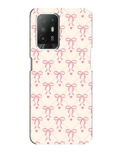 Чехол для OPPO Reno 5z с картинкой «Розовые бантики Coquette»