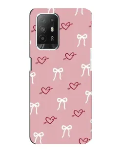 Чехол для OPPO Reno 5z с картинкой «Сердца и банты» Чехол для OPPO Reno 5z с картинкой «Сердца и банты»