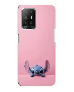 Чехол для OPPO Reno 5z с картинкой «Stitch выглядывает»