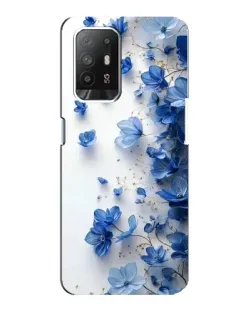 Чехол для OPPO Reno 5z с картинкой «Голубой цветочный каскад»