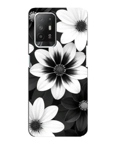 Чехол для OPPO Reno 5z с картинкой «Монохромные астры» Чехол для OPPO Reno 5z с картинкой «Монохромные астры»
