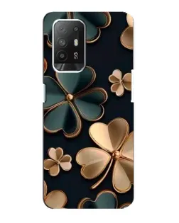 Чехол для OPPO Reno 5z с картинкой «Клевер в золоте»