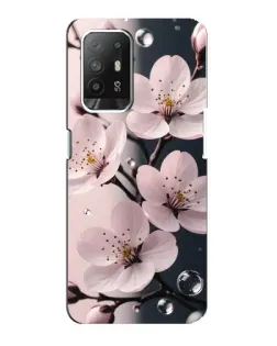 Чехол для OPPO Reno 5z с картинкой «Нежная сакура и капли»