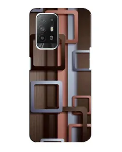 Чехол для OPPO Reno 5z с картинкой «Коричневые объемные квадраты» Чехол для OPPO Reno 5z с картинкой «Коричневые объемные квадраты»