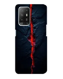 Чехол для OPPO Reno 5z с картинкой «Kрасная лавовая трещина»
