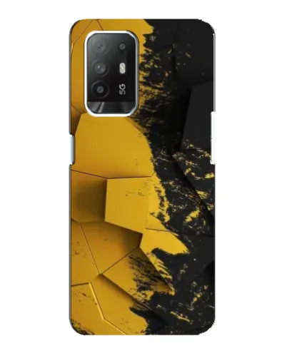 Чехол для OPPO Reno 5z с картинкой «Золотые осколки геометрии»