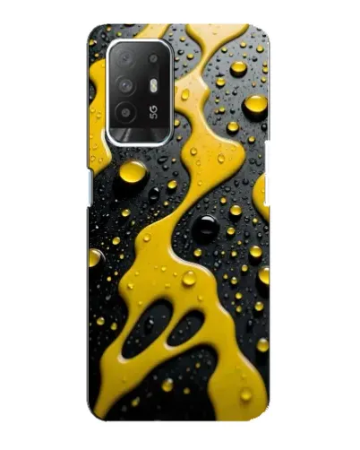 Чехол для OPPO Reno 5z с картинкой «Жидкое желтое золото»