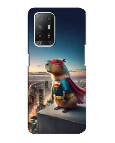 Чехол для OPPO Reno 5z с картинкой «Капи-мен супергерой»