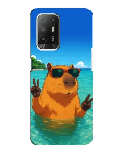 Чехол для OPPO Reno 5z с картинкой «Морская капибара»
