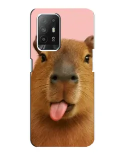 Чехол для OPPO Reno 5z с картинкой «Капибара с языком» Чехол для OPPO Reno 5z с картинкой «Капибара с языком»