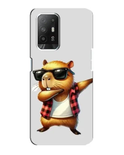 Чехол для OPPO Reno 5z с картинкой «Капибара рэпер даб»