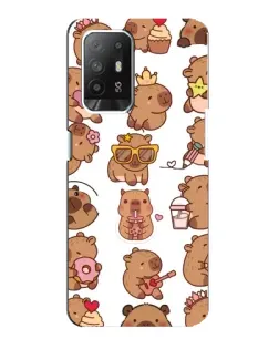 Чехол для OPPO Reno 5z с картинкой «Стикерпак с капибарами» Чехол для OPPO Reno 5z с картинкой «Стикерпак с капибарами»