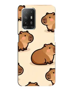 Чехол для OPPO Reno 5z с картинкой «Паттерн милых капибар» Чехол для OPPO Reno 5z с картинкой «Паттерн милых капибар»