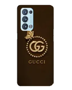 Чохол для OPPO Reno6 Pro Plus 5G з картинкою «Gucci — золотий метелик»