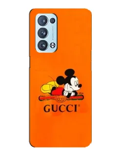 Чохол для OPPO Reno6 Pro Plus 5G з картинкою «Міккі Маус Gucci — помаранч»