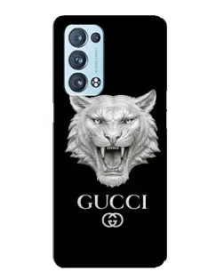 Чохол для OPPO Reno6 Pro Plus 5G з картинкою «Gucci — срібний лев»