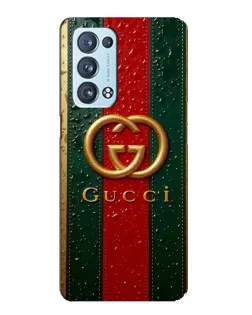 Чохол для OPPO Reno6 Pro Plus 5G з картинкою «Gucci — фірмова смуга та золото»