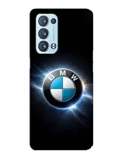 Чехол для OPPO Reno6 Pro Plus 5G с картинкой «BMW — неоновое сияние»