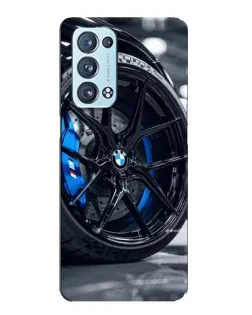 Чехол для OPPO Reno6 Pro Plus 5G с картинкой «Колесо BMW вблизи»