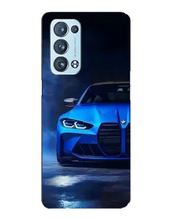 Чехол для OPPO Reno6 Pro Plus 5G с картинкой «Голубая BMW M4»
