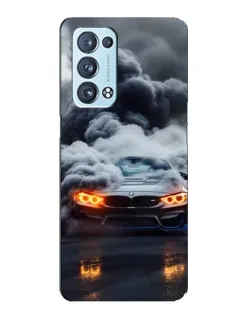Чехол для OPPO Reno6 Pro Plus 5G с картинкой «BMW в дыму»