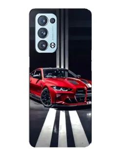 Чехол для OPPO Reno6 Pro Plus 5G с картинкой «Красная BMW на дороге»