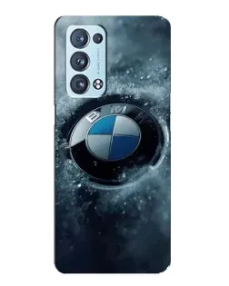 Чехол для OPPO Reno6 Pro Plus 5G с картинкой «Логотип BMW — лед»