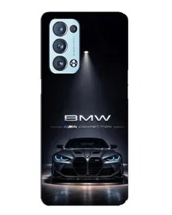 Чехол для OPPO Reno6 Pro Plus 5G с картинкой «BMW сквозь ночной город»