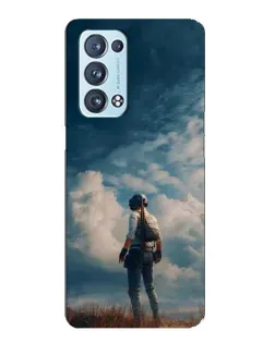 Чехол для OPPO Reno6 Pro Plus 5G с картинкой «Герой PUBG на скале»