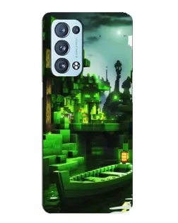 Чехол для OPPO Reno6 Pro Plus 5G с картинкой «Minecraft лесной пейзаж»