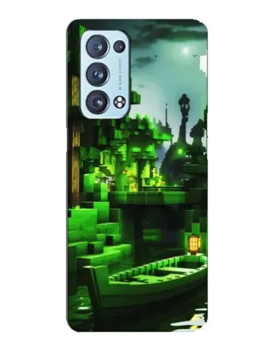 Чехол для OPPO Reno6 Pro Plus 5G с картинкой «Minecraft лесной пейзаж»