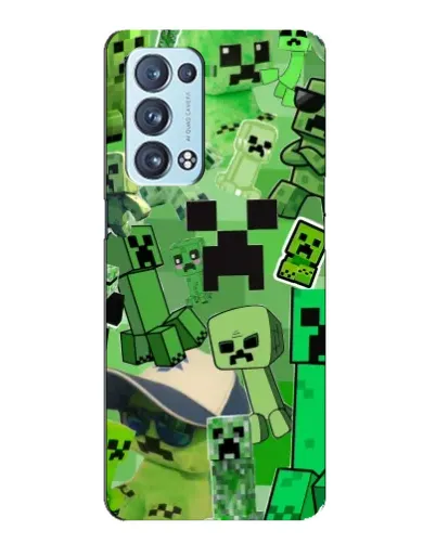 Чехол для OPPO Reno6 Pro Plus 5G с картинкой «Криперы Minecraft»