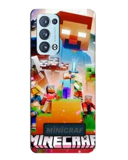 Чехол для OPPO Reno6 Pro Plus 5G с картинкой «Minecraft герои игры»