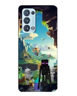 Чехол для OPPO Reno6 Pro Plus 5G с картинкой «Эндермен в лесу»