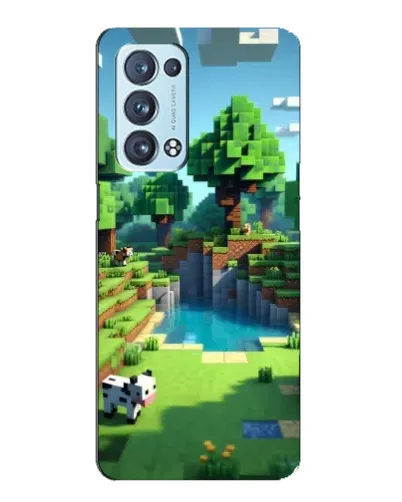 Чехол для OPPO Reno6 Pro Plus 5G с картинкой «Minecraft летний день»
