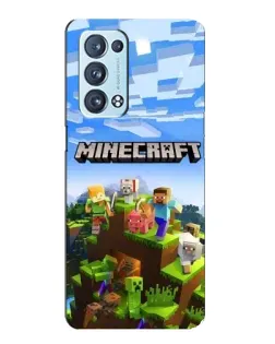 Чехол для OPPO Reno6 Pro Plus 5G с картинкой «Minecraft классический мир»