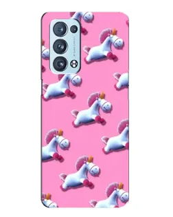 Чехол для OPPO Reno6 Pro Plus 5G с картинкой «Единороги на розовом» Чехол для OPPO Reno6 Pro Plus 5G с картинкой «Единороги на розовом»