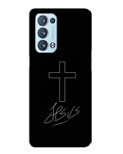 Чехол для OPPO Reno6 Pro Plus 5G с картинкой «Графический крест Jesus»