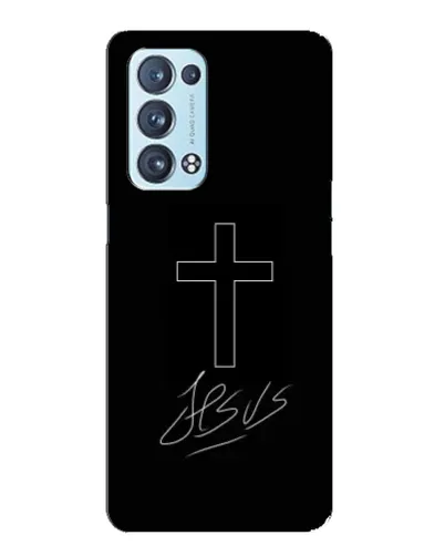 Чехол для OPPO Reno6 Pro Plus 5G с картинкой «Графический крест Jesus» Чехол для OPPO Reno6 Pro Plus 5G с картинкой «Графический крест Jesus»