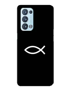 Чехол для OPPO Reno6 Pro Plus 5G с картинкой «Символ рыбы Jesus»