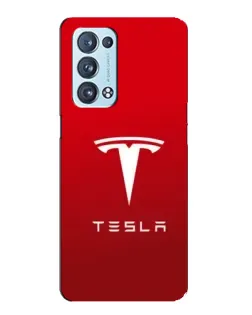 Чехол для OPPO Reno6 Pro Plus 5G с картинкой «Tesla Red Classic»
