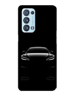 Чехол для OPPO Reno6 Pro Plus 5G с картинкой «Силуэт Tesla Night»