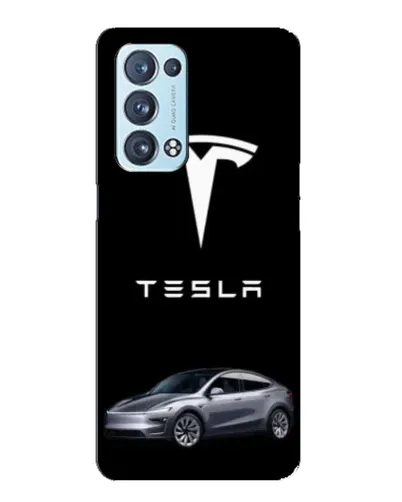 Чехол для OPPO Reno6 Pro Plus 5G с картинкой «Tesla Model Y»