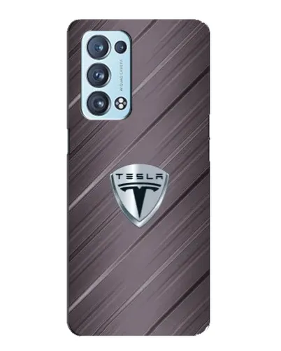 Чехол для OPPO Reno6 Pro Plus 5G с картинкой «Металлическая текстура Tesla»