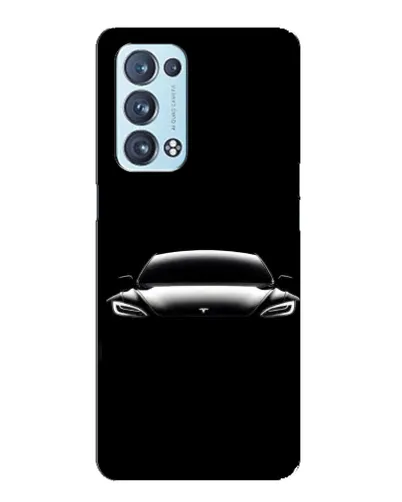 Чехол для OPPO Reno6 Pro Plus 5G с картинкой «Фары Tesla Night»