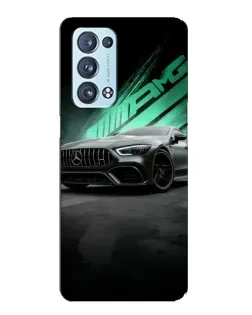 Чехол для OPPO Reno6 Pro Plus 5G с картинкой «Темный Mercedes AMG»