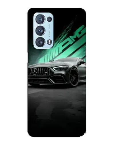 Чехол для OPPO Reno6 Pro Plus 5G с картинкой «Темный Mercedes AMG»