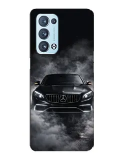 Чехол для OPPO Reno6 Pro Plus 5G с картинкой «Mercedes в дыму»